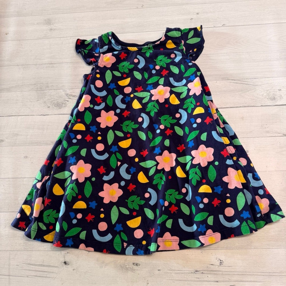 Hanna Andersson‎ girls cotton colorful floral dress 110/5